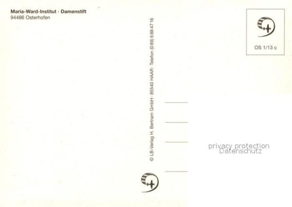Osterhofen Niederbayern Fliegeraufnahme Maria Ward Institut Dam – Bild 2
