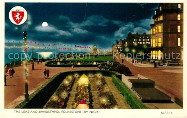 Folkestone Leas and Bandstand Nachtaufnahme