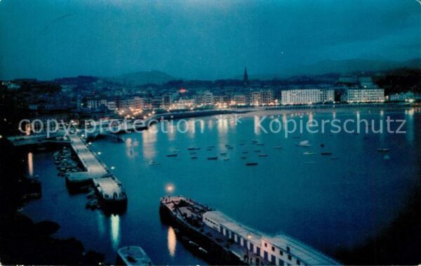 San Sebastian  Pais Vasco ES Panorama Nacht