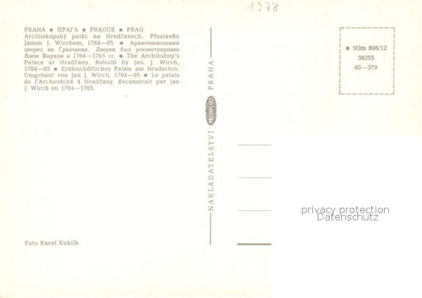 Praha Prahy Prague Erzbischöfliches Palais am Hradschin – Bild 2