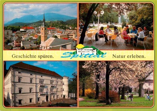 Spittal Drau Gaststätte Terrasse Stadtansicht Park