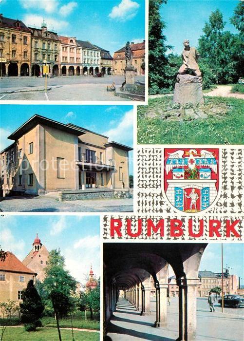 Rumburg Rumburk Marktplatz Denkmal Arkaden
