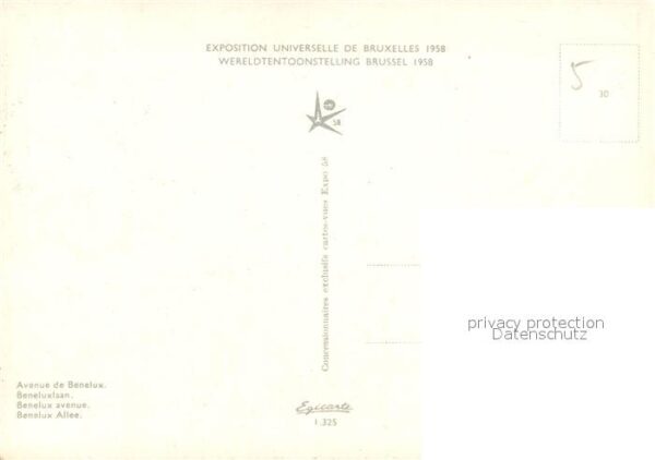 Exposition Universelle Bruxelles 1958 Avenue de Benelux – Bild 2