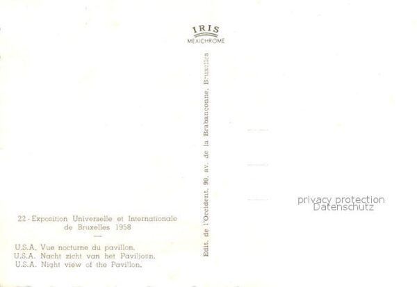 Exposition Universelle Bruxelles 1958 U.S.A. Pavillon – Bild 2