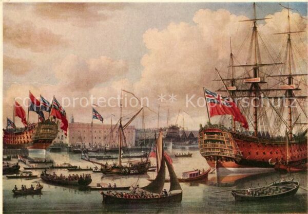 Schiffe Ships Navires Launching of the Cambridge Royal George