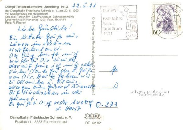 Eisenbahn Dampf-Tenderlokomotive Nürnberg Muggend – Bild 2