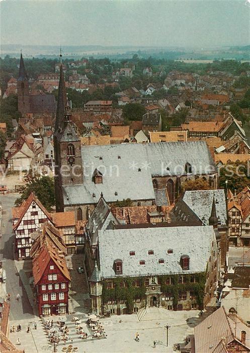 Quedlinburg Fliegeraufnahme Markt