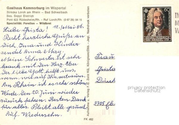 Ruedesheim Rhein Gasthaus Kammerburg im Wispertal – Bild 2