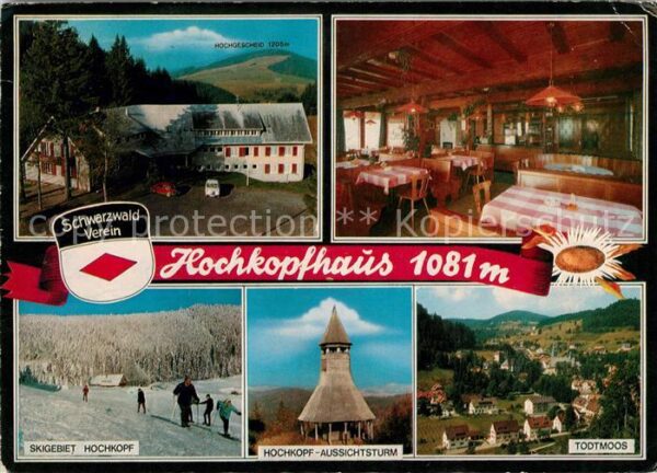 Todtmoos Gaststätte Hochkopfhaus Gaststube Aussi