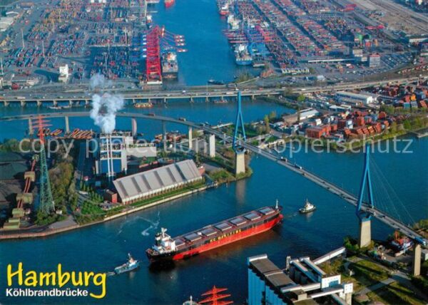Hamburg Köhlbrandbrücke Fliegeraufnahme