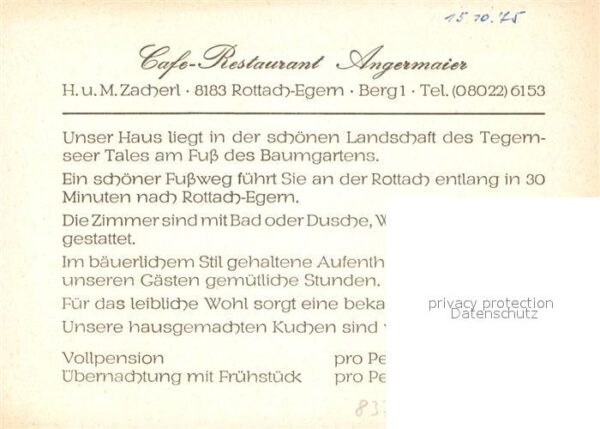 Rottach-Egern Cafe Restaurant Angermaier – Bild 2