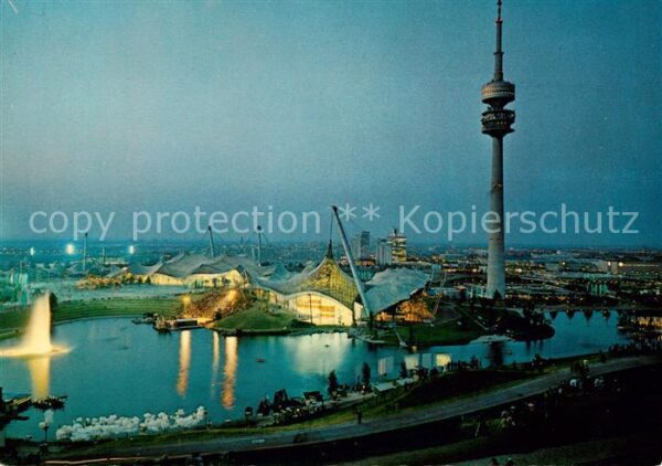 Muenchen Olympiagelände mit olympischen Sportstä