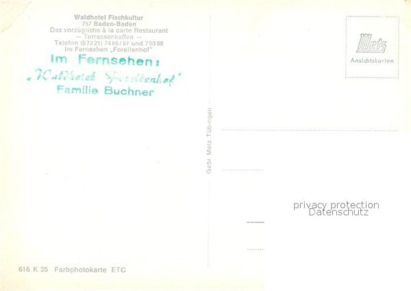 Baden-Baden Waldhotel Fischkultur – Bild 2