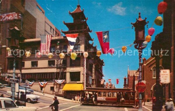 San Francisco California Chinatown Grant Avenue Cable Car