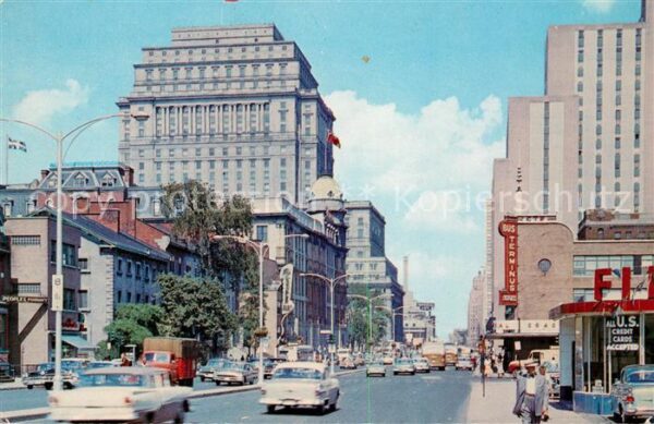 Montreal Quebec Dorchester Street with the Sun Life Bui