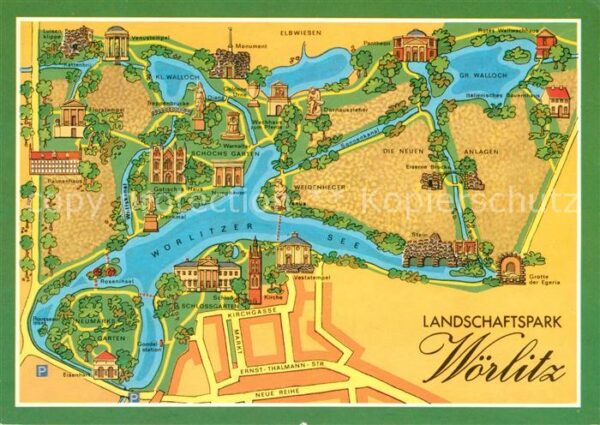 Woerlitz Landschaftspark Wörlitz Illustration