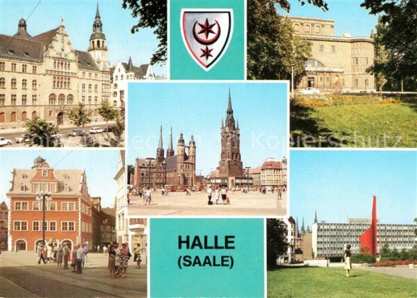 Halle Saale Hansering Markt Marktkirche Roter Turm