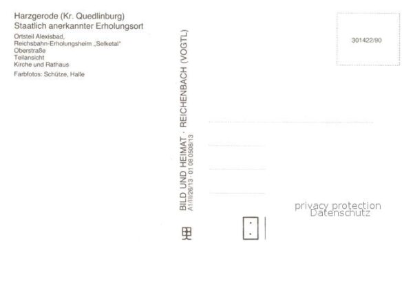Harzgerode Alexisbad Reichsbahn Erholungsheim Selk – Bild 2