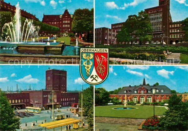 Oberhausen Friedensplatz Rathaus Hauptbahnhof Schl