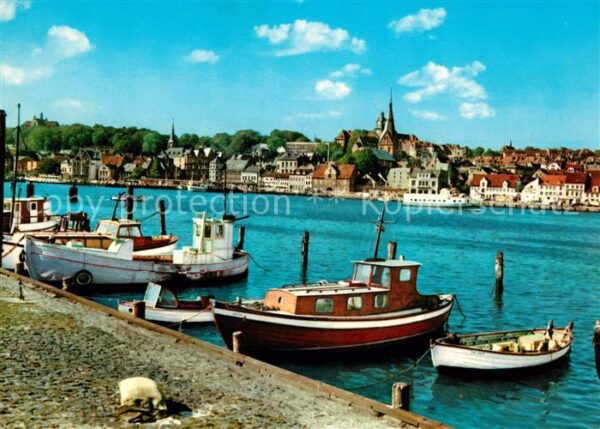 Flensburg Blick auf Förde und Stadt