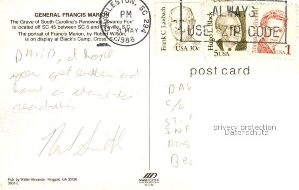 Charleston South Carolina General Francis Maron – Bild 2