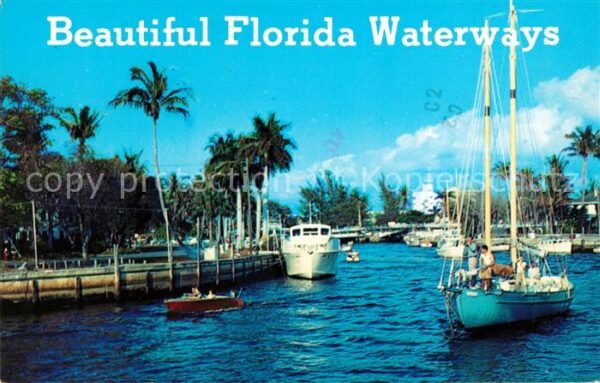 Florida US-State Boats along winding waterways