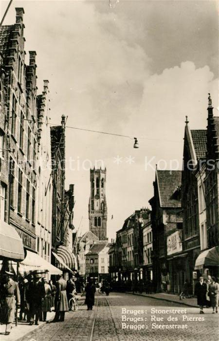 Bruges BRUGGE Belgie Rue des Pierres
