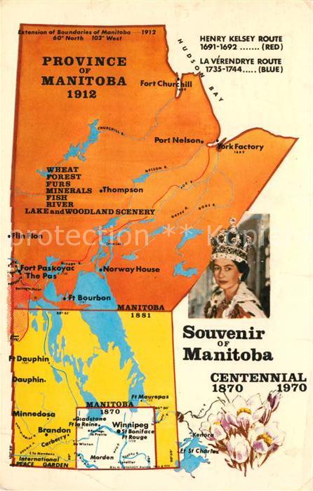 Manitoba Gebietskarte von 1912