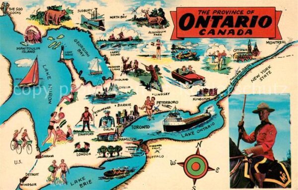 Ontario Canada Gebietskarte Mounty