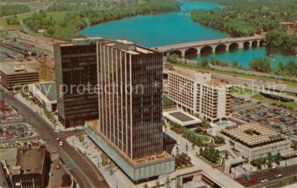 Hartford Connecticut Constitution Plaza Air view
