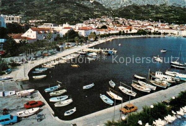Makarska Dalmatien Yachthafen Fliegeraufnahme