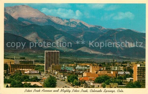 Colorado Springs Pikes Peak Avenue and Mighty Pikes Peak
