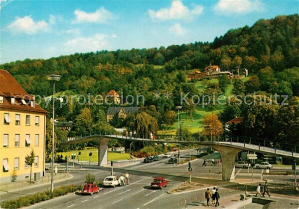 Freiburg Breisgau Fussgängerbrücke beim Stadtgarten