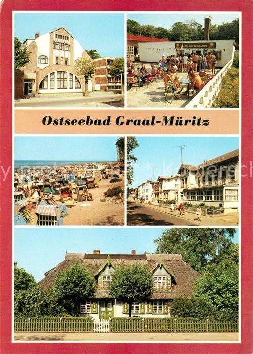 Graal-Mueritz Ostseebad Strandperle Cafe Eis Terrasse Strand Ro