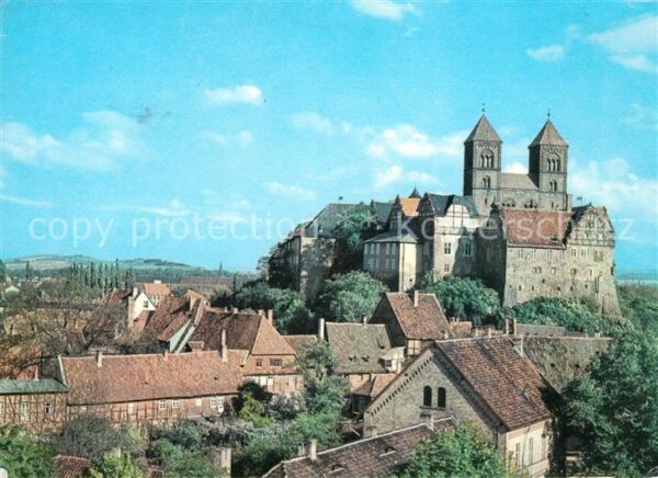 Quedlinburg Blick vom Münzenberg auf Schlossmuseum