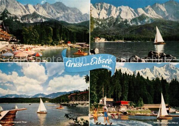 Eibsee mit Zugspitze Waxensteingrat Ammergauer