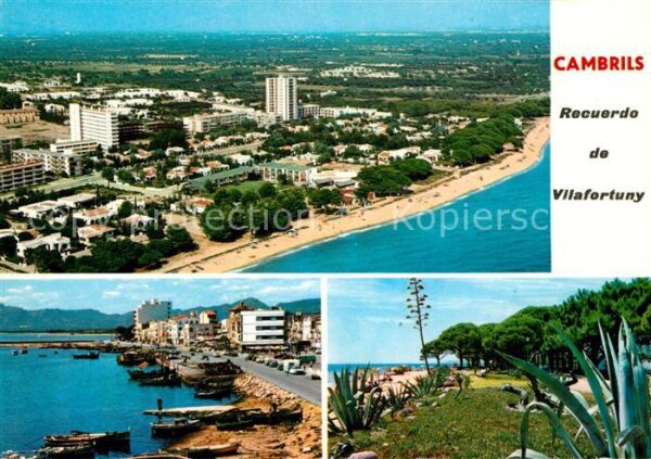 Vilafortuny Cambrils Fliegeraufnahme Uferstrasse Strand