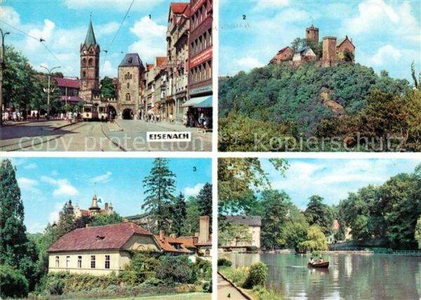 Eisenach Thueringen Platz der DSF Nikolaitor Wartburg Karth