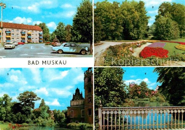 Bad Muskau Oberlausitz Platz des Friedens Park Moorbad Schloss