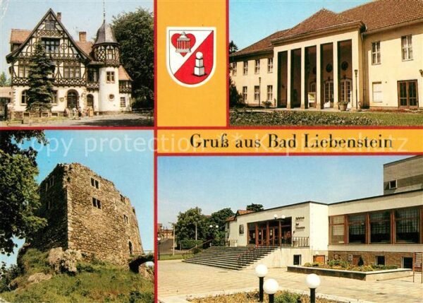 Bad Liebenstein Postamt Badehaus Burgruine Kulturhaus W