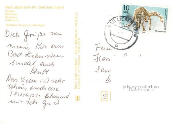Bad Liebenstein Postamt Badehaus Burgruine Kulturhaus W – Bild 2