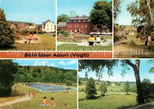Sohl Bad Elster Teilansichten Freibad Landschaftspanora