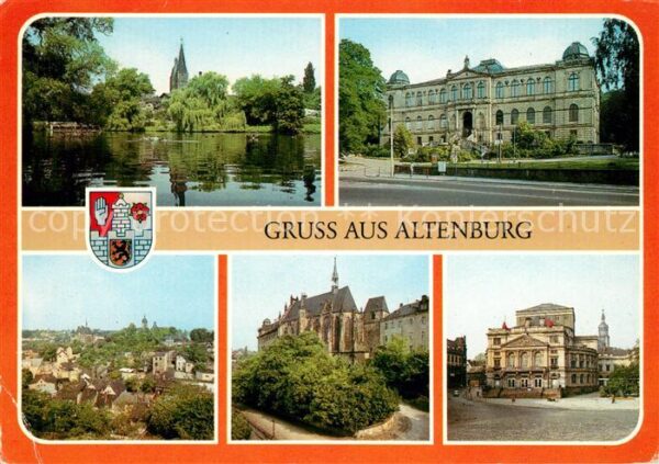Altenburg Thueringen Teich Lindenau Museum Schlosskirche The