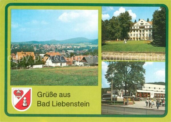 Bad Liebenstein Blick vom Panoramaweg Kurhaus Kulturhau