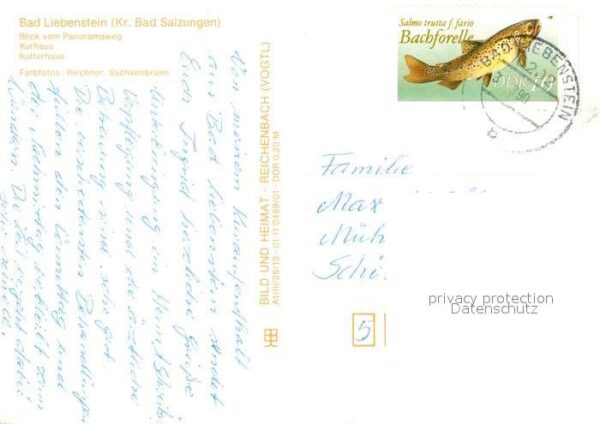 Bad Liebenstein Blick vom Panoramaweg Kurhaus Kulturhau – Bild 2