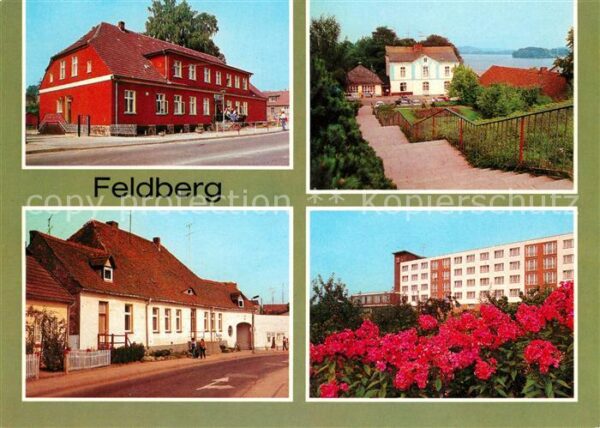 Feldberg Mecklenburg Rathaus FDGB Erholungsheime Apotheke Bl
