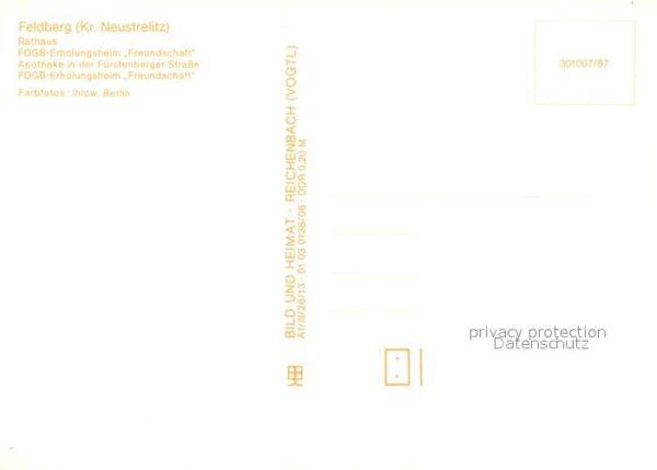 Feldberg Mecklenburg Rathaus FDGB Erholungsheime Apotheke Bl – Bild 2