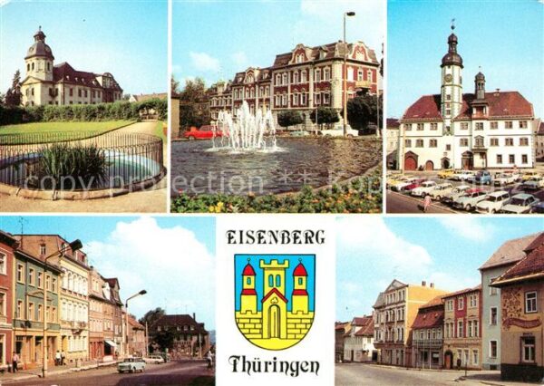 Eisenberg Thueringen Schlosskirche Platz der Republik Rathau