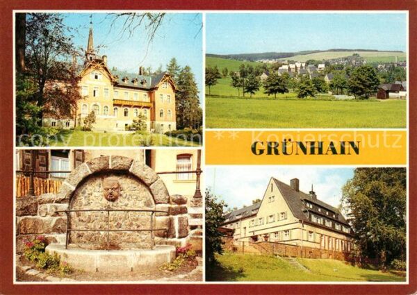 Gruenhain-Beierfeld Kurheim Teilansicht Mönchsbrunnen Genes