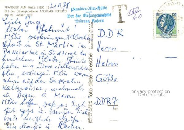 Suedtirol Pfandler Almhütte Gefangennahme Andreas – Bild 2